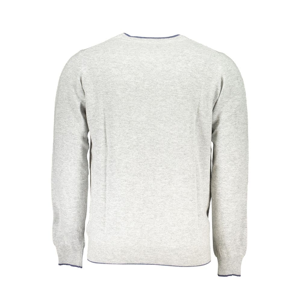 North Sails Gray Crew Neck Sweater with Contrast Details