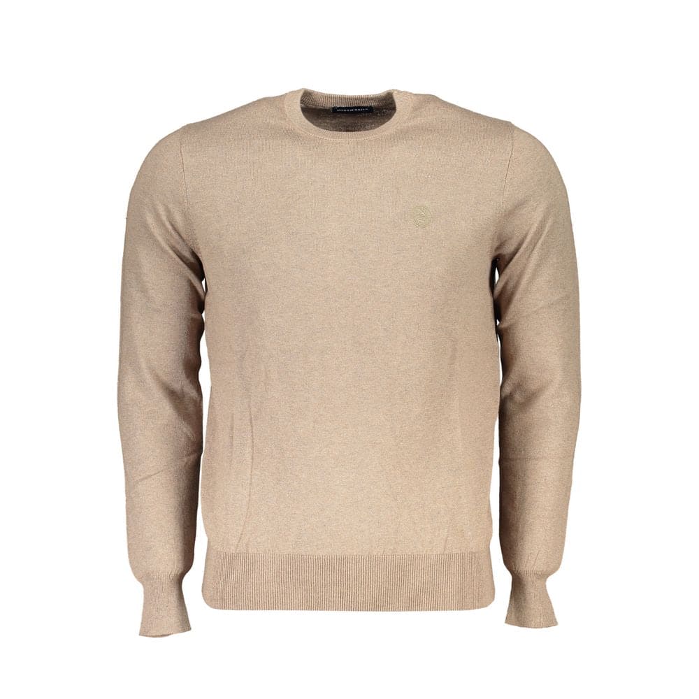 Pull col rond brodé beige North Sails