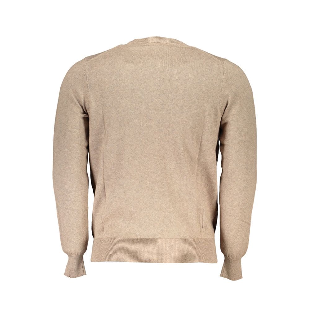 North Sails Beige Crew Neck Embroidered Sweater