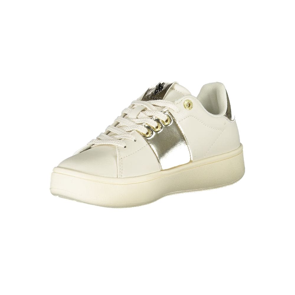 US POLO ASSN. Zapatillas deportivas beige con cordones y detalles en contraste