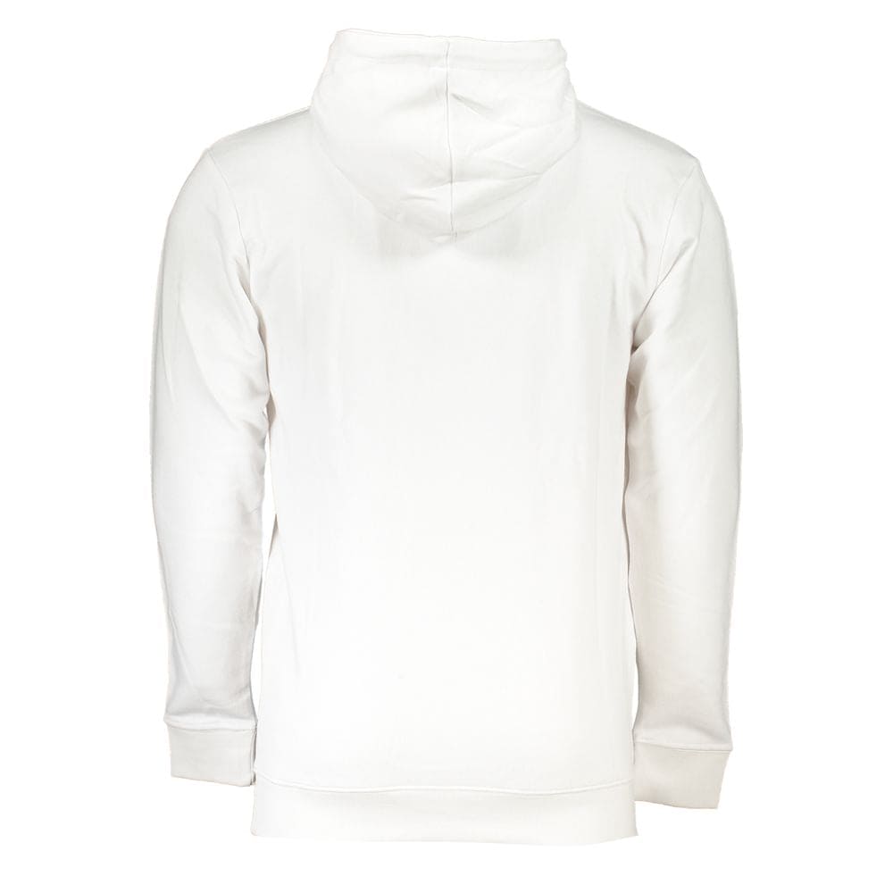 Sudadera con capucha blanca elegante Cavalli Class con estampado exclusivo