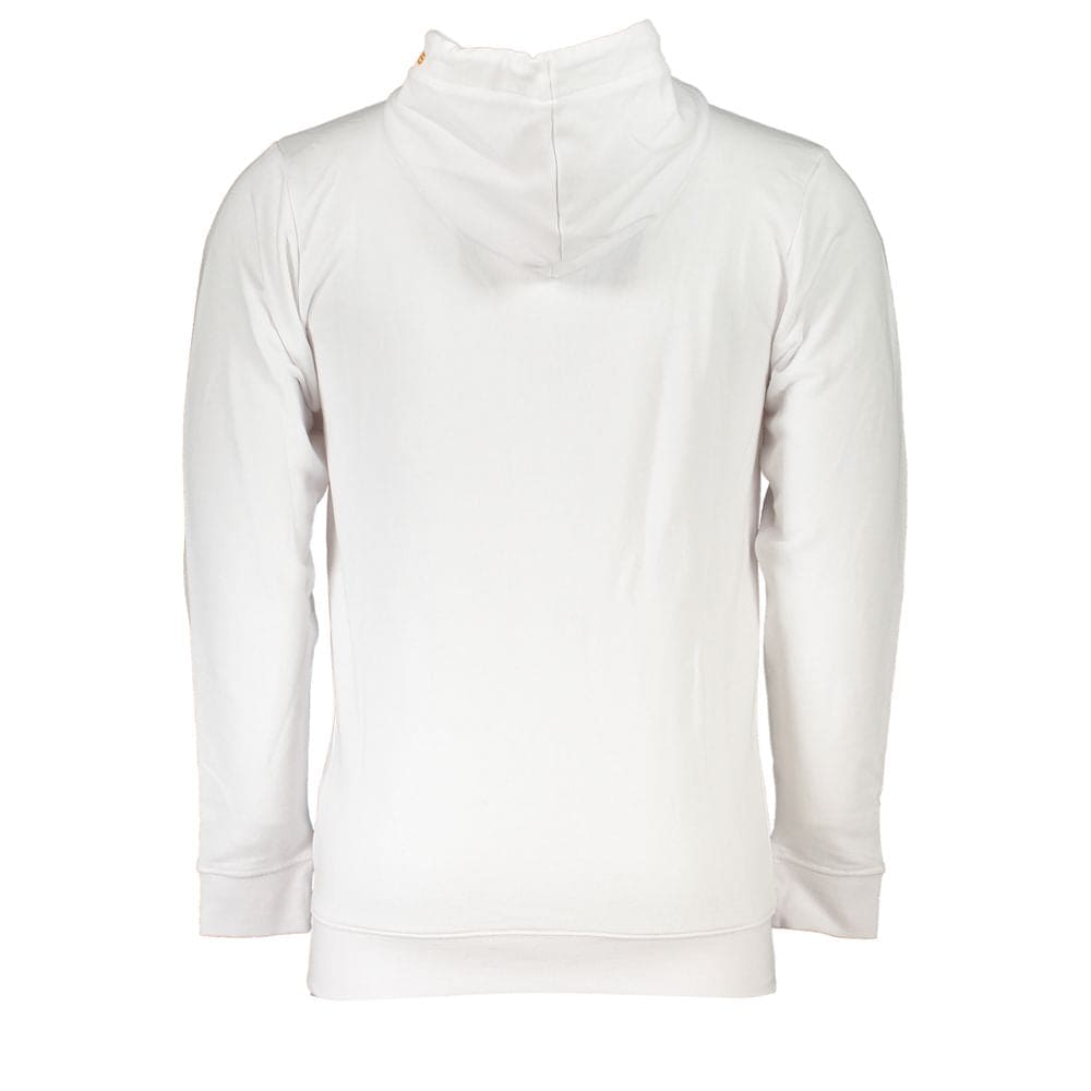 Sudadera con capucha de diseño elegante color blanco con detalle de cremallera de Cavalli Class