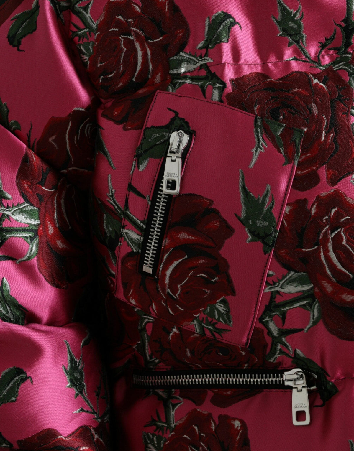 Veste matelassée élégante à imprimé roses Dolce &amp; Gabbana