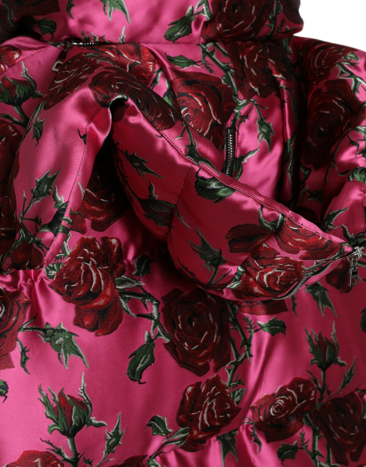 Veste matelassée élégante à imprimé roses Dolce &amp; Gabbana