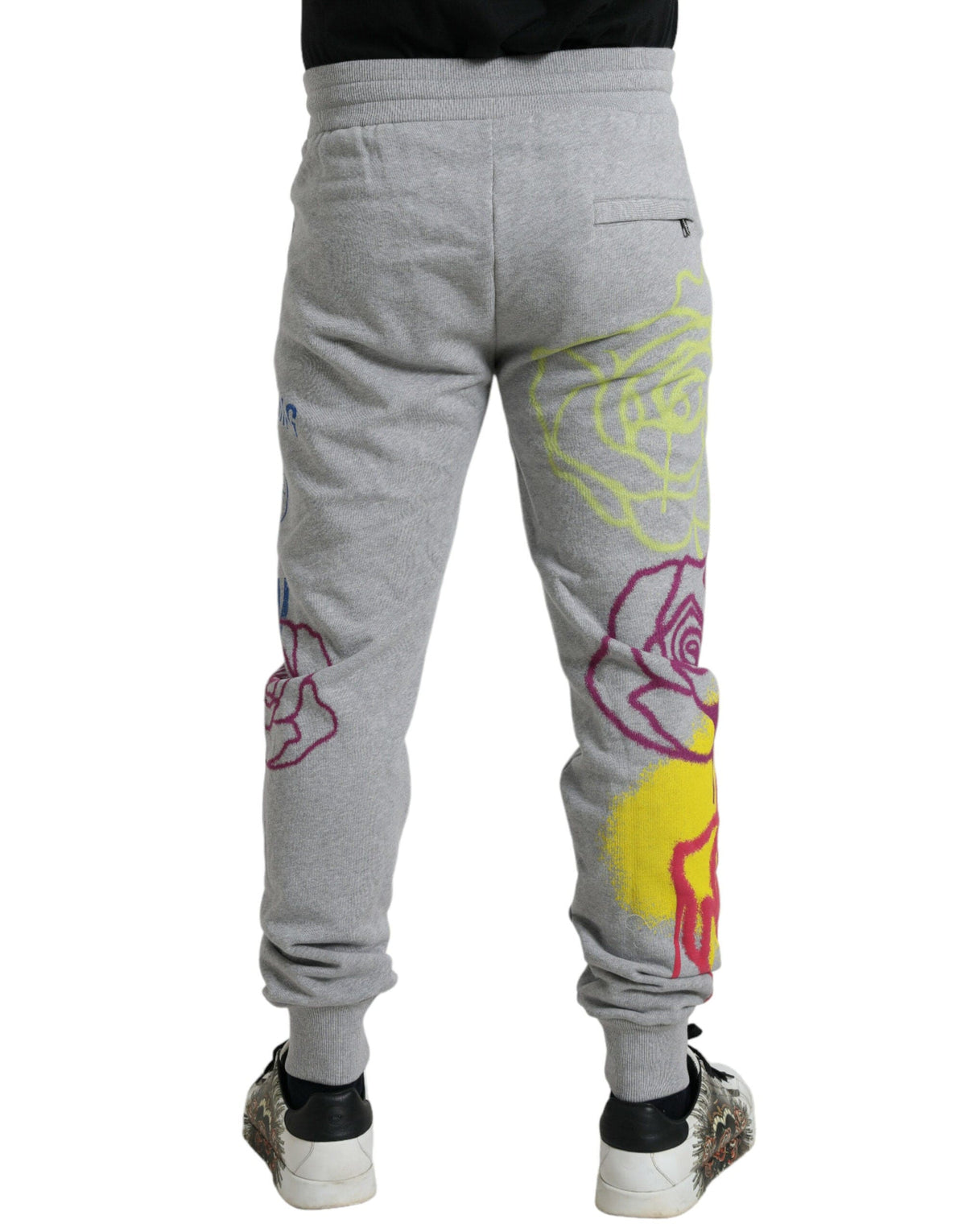 Pantalon de jogging skinny en coton gris chic Dolce &amp; Gabbana