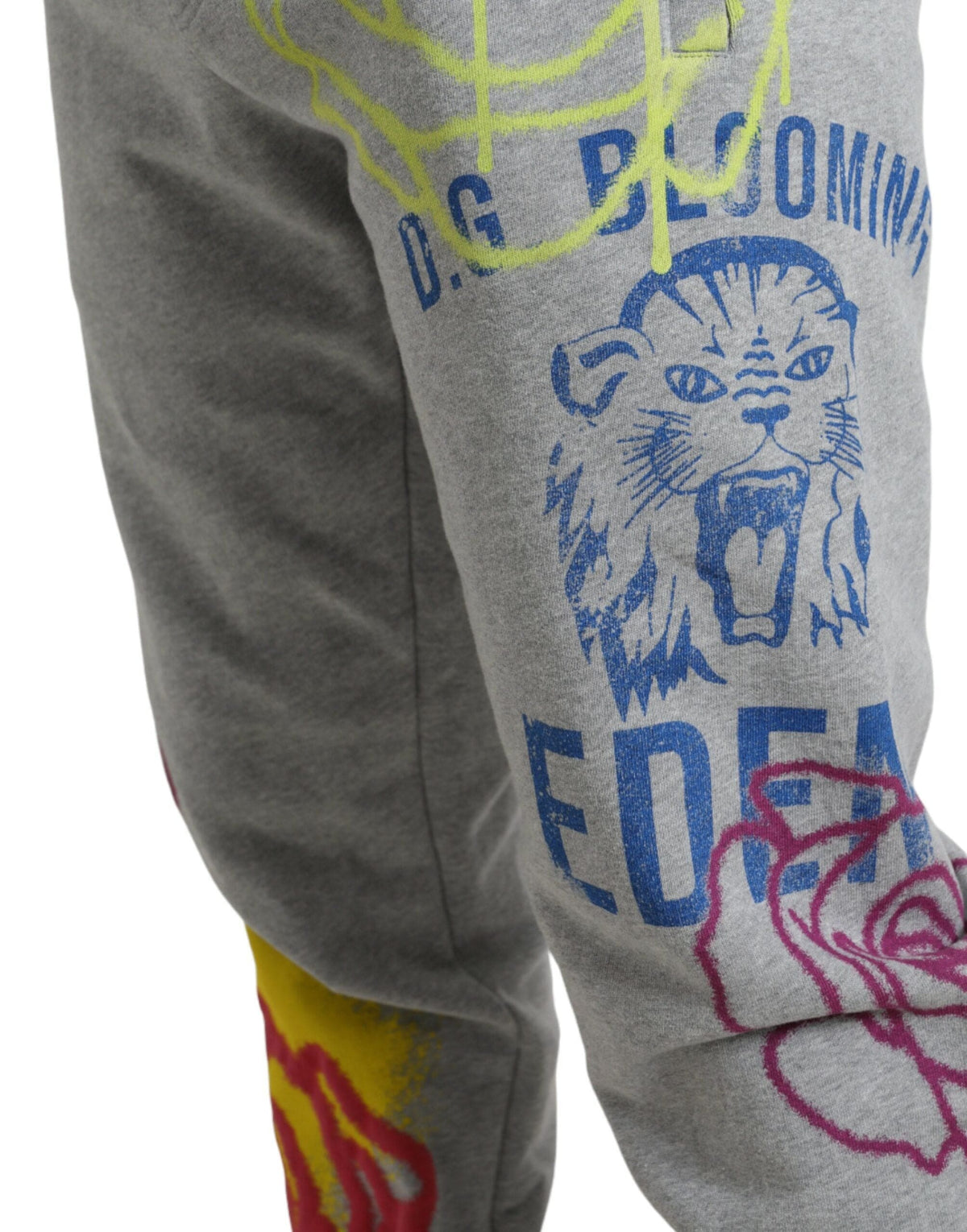 Pantalon de jogging skinny en coton gris chic Dolce &amp; Gabbana