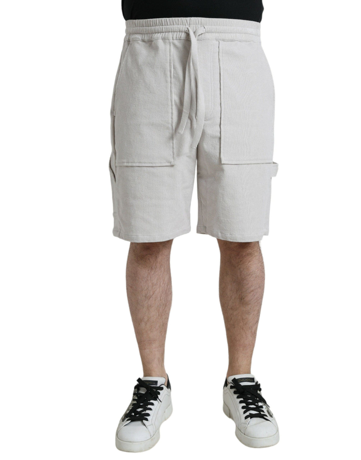 Bermudas de pana de algodón beige para hombre de Dolce &amp; Gabbana