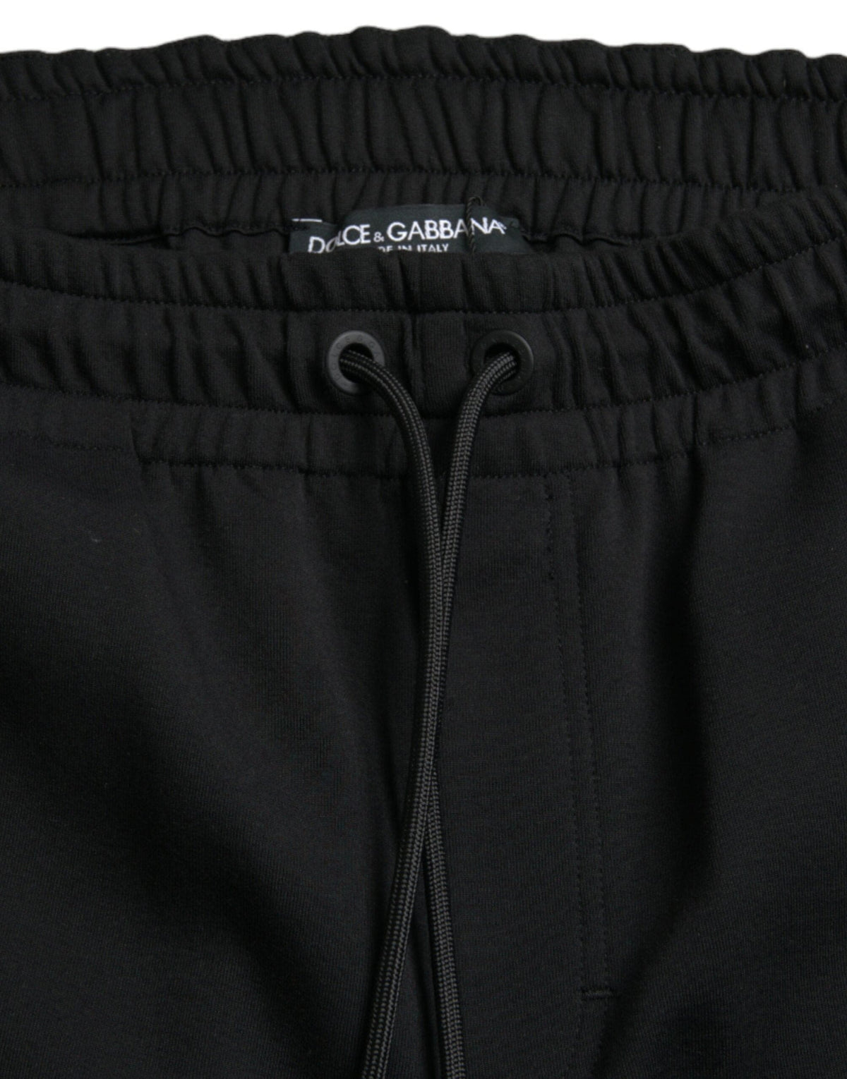 Pantalones jogger elegantes negros de Dolce &amp; Gabbana: mezcla de algodón y nailon