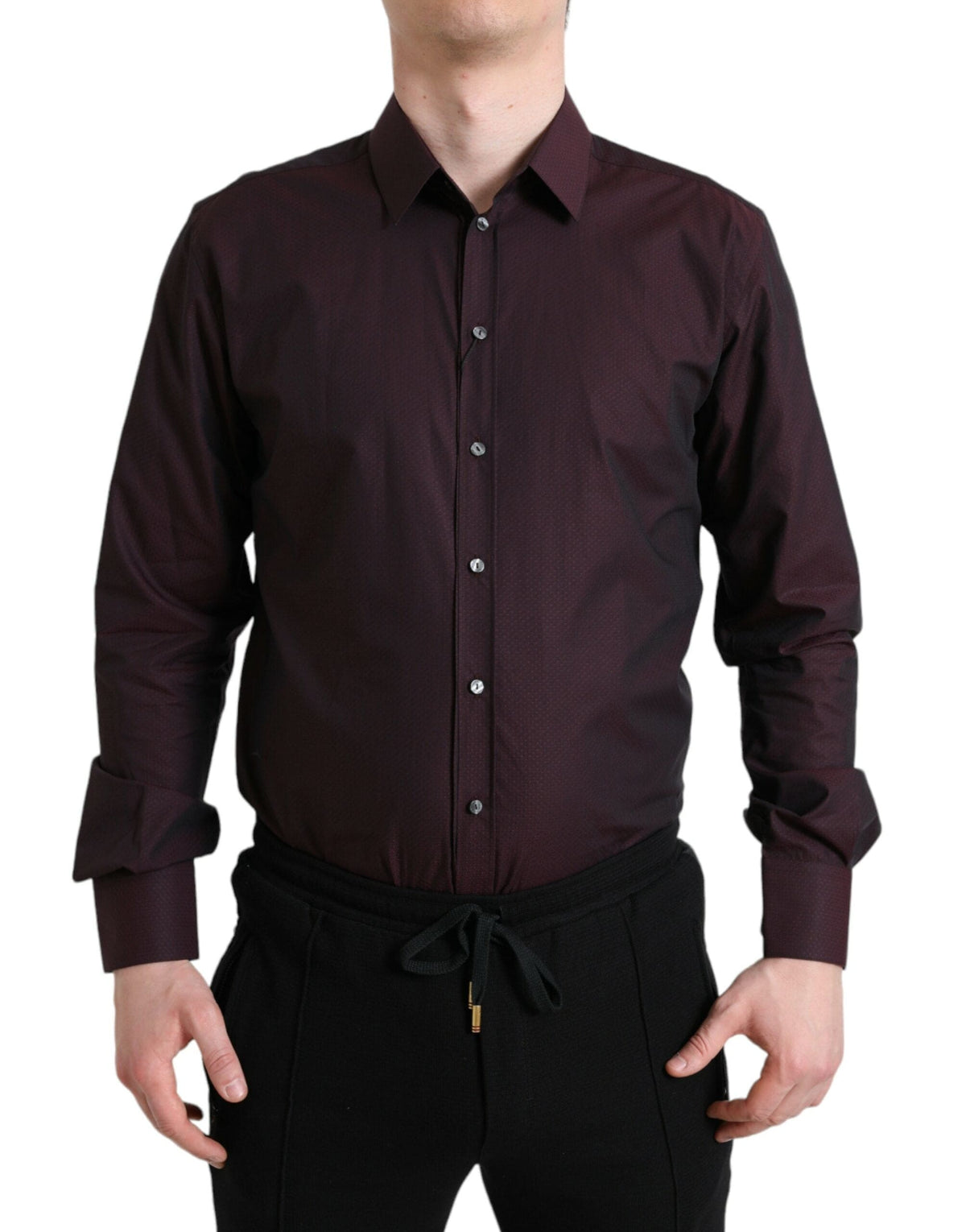 Chemise habillée élégante bordeaux Martini de Dolce &amp; Gabbana