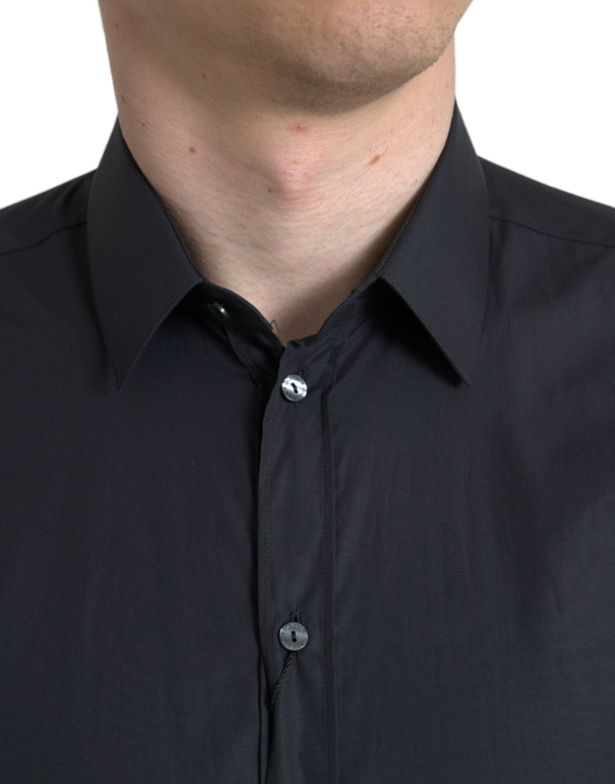 Chemise habillée slim bleu marine élégante Dolce &amp; Gabbana