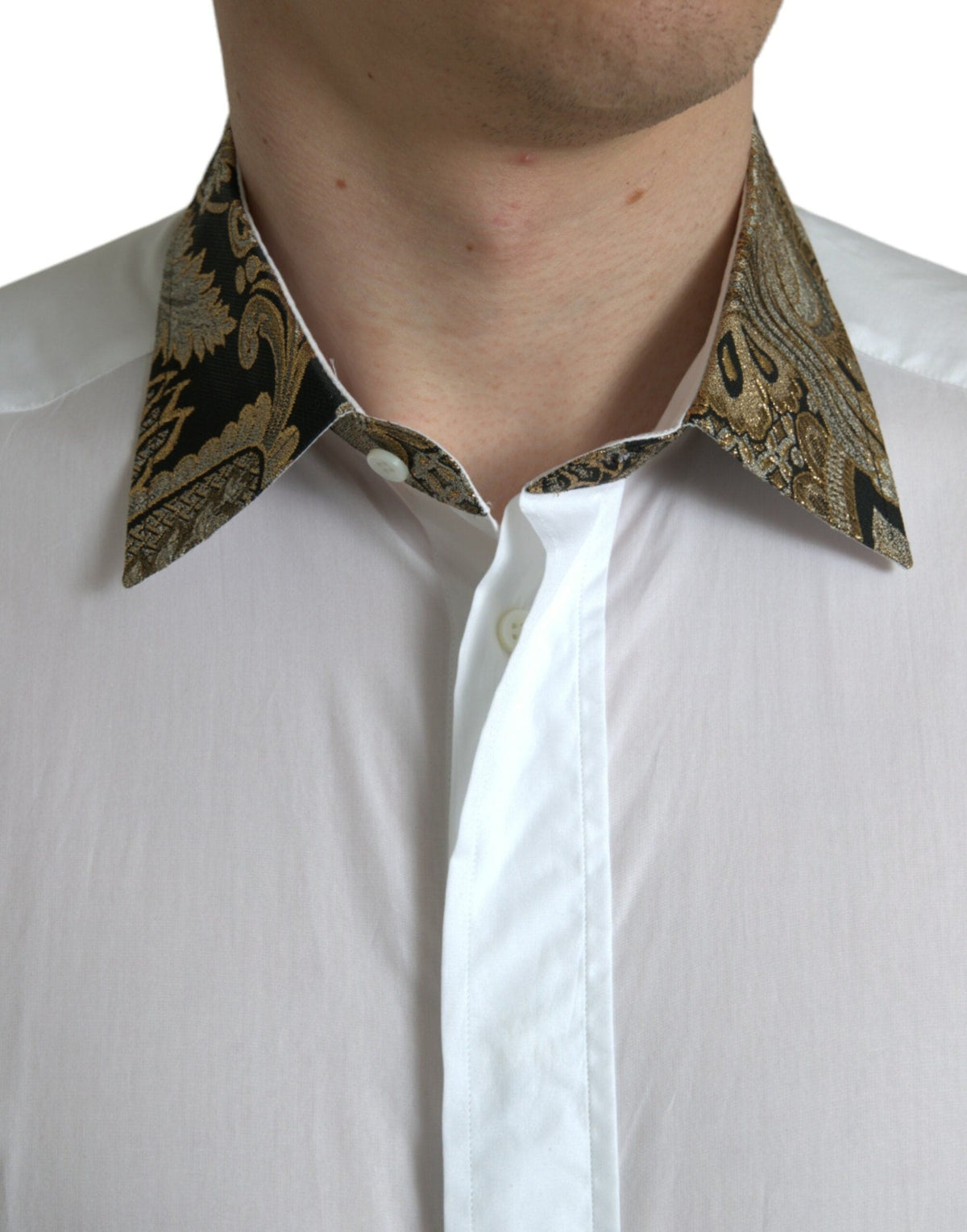 Chemise élégante à détails dorés Dolce &amp; Gabbana