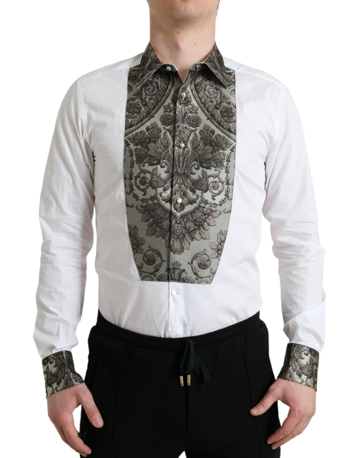 Camisa de vestir elegante con puños franceses y corte entallado de Dolce &amp; Gabbana