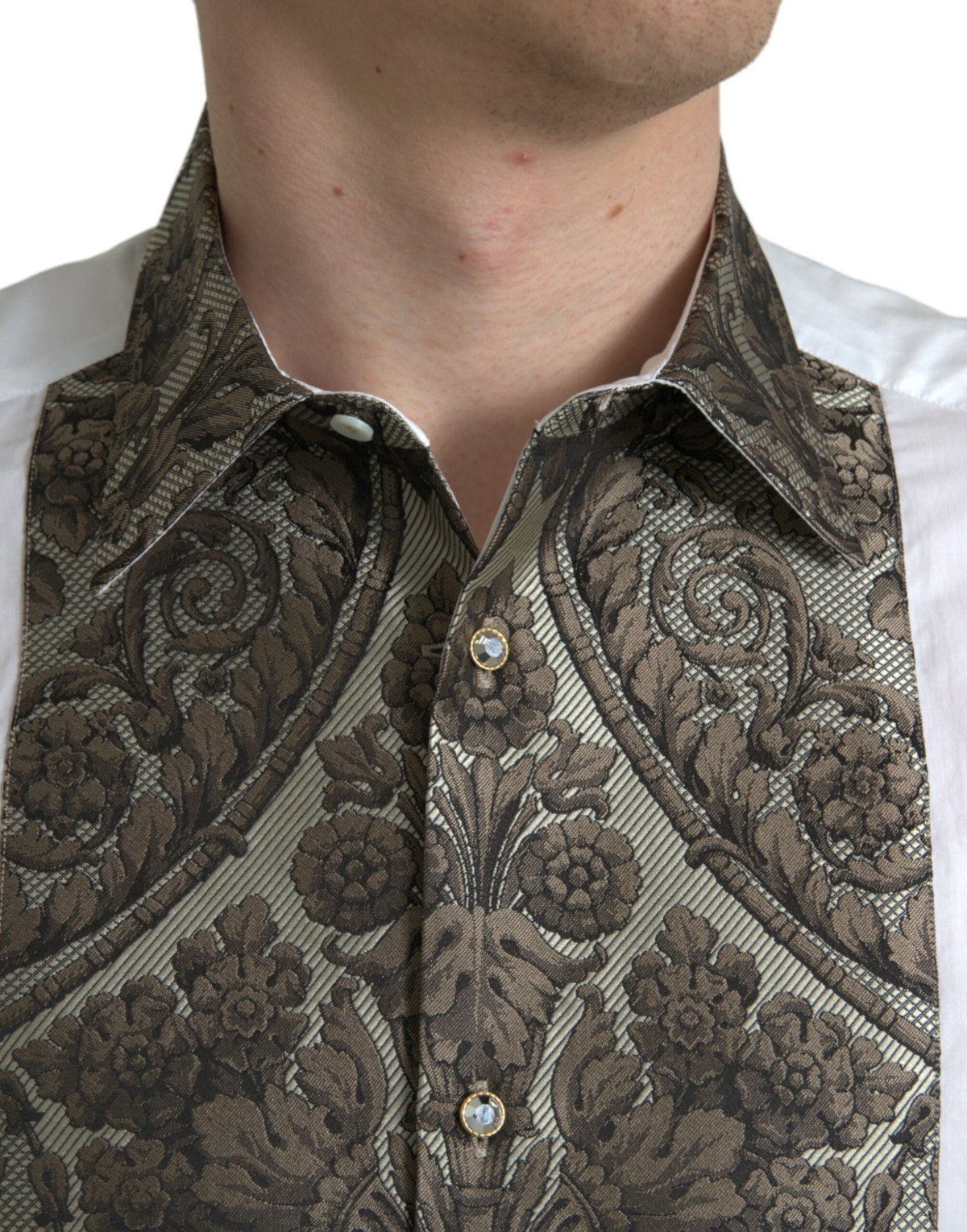 Camisa de vestir elegante con puños franceses y corte entallado de Dolce &amp; Gabbana