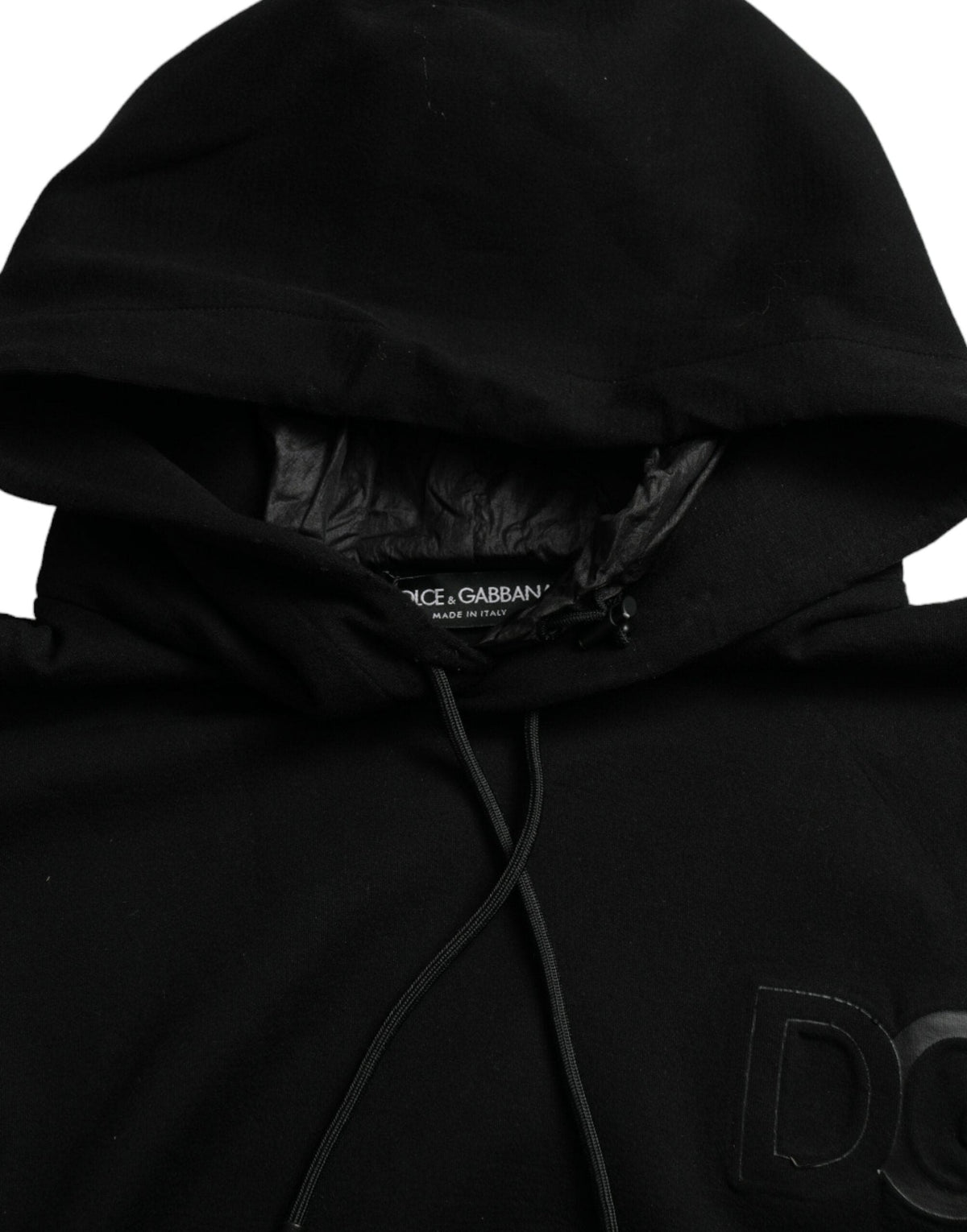 Dolce & Gabbana Elegant Black Hooded Pullover Sweater