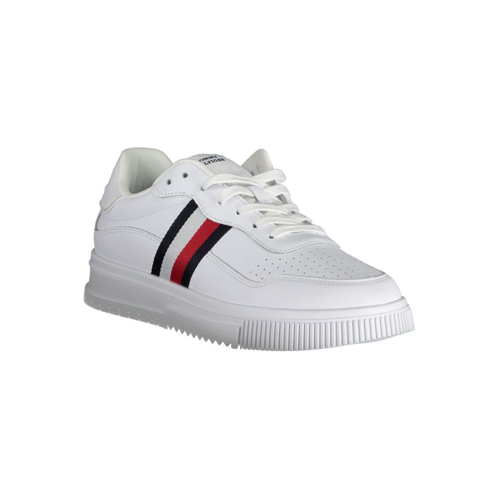 Tommy Hilfiger Classic White Sneakers with Embroidery Detail