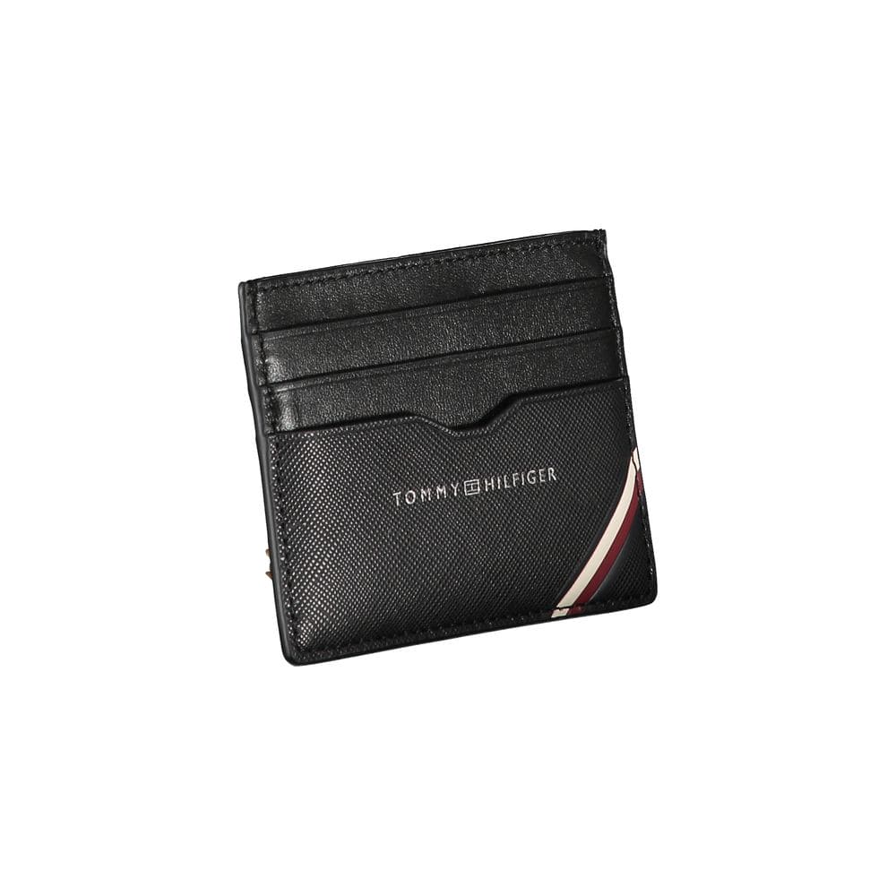 Tommy Hilfiger Sleek Leather Card Holder with Contrast Details