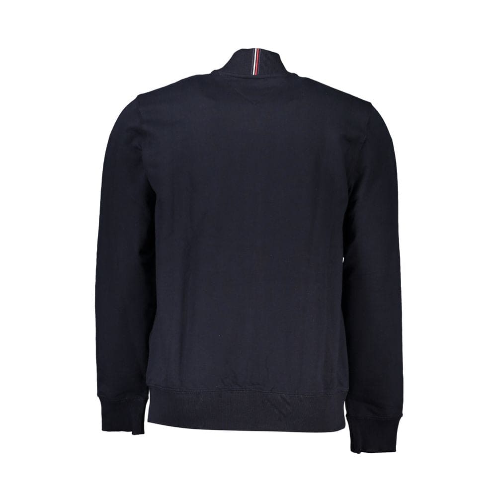 Sweat-shirt zippé bleu élégant Tommy Hilfiger avec détails brodés