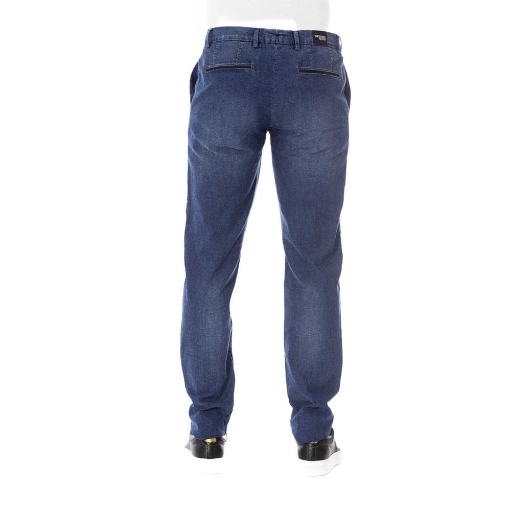 Trussardi Jeans - Denim de coton élégant avec fixations classiques