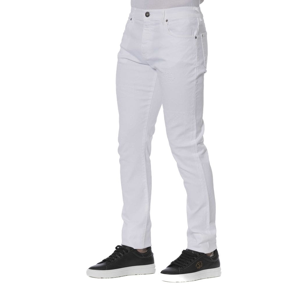 Trussardi Jeans Jean élégant en coton mélangé blanc