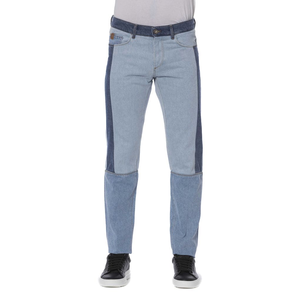 Trussardi Jeans Chic Denim de coton bleu pour un style sophistiqué