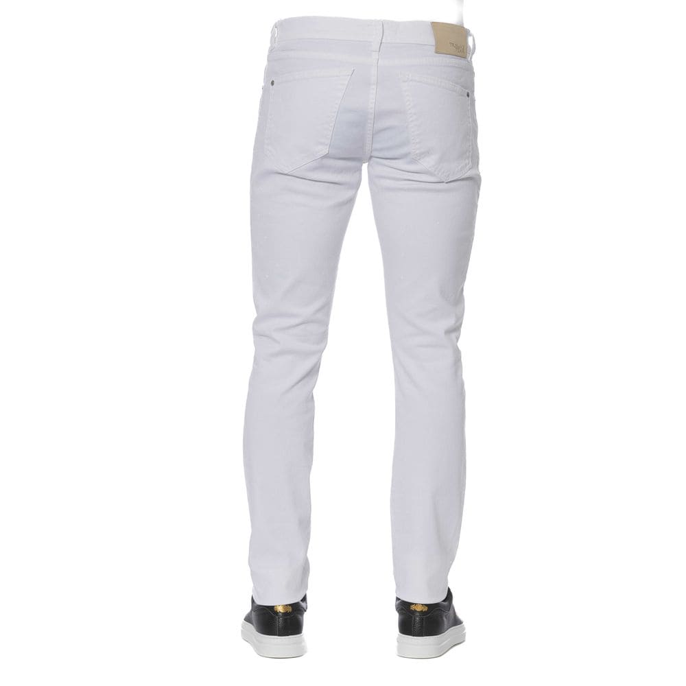 Trussardi Jeans Jean élégant en coton mélangé blanc