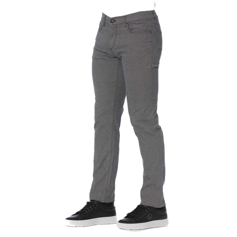 Pantalon élégant en coton mélangé gris Trussardi Jeans