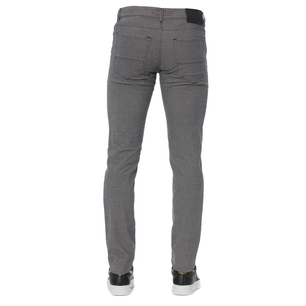 Pantalon élégant en coton mélangé gris Trussardi Jeans