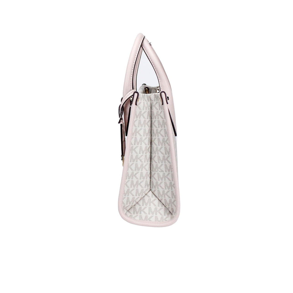 Sac cabas à bandoulière Mirella de Michael Kors en PVC à fermeture éclair sur le dessus, petit format, couleur blush poudré