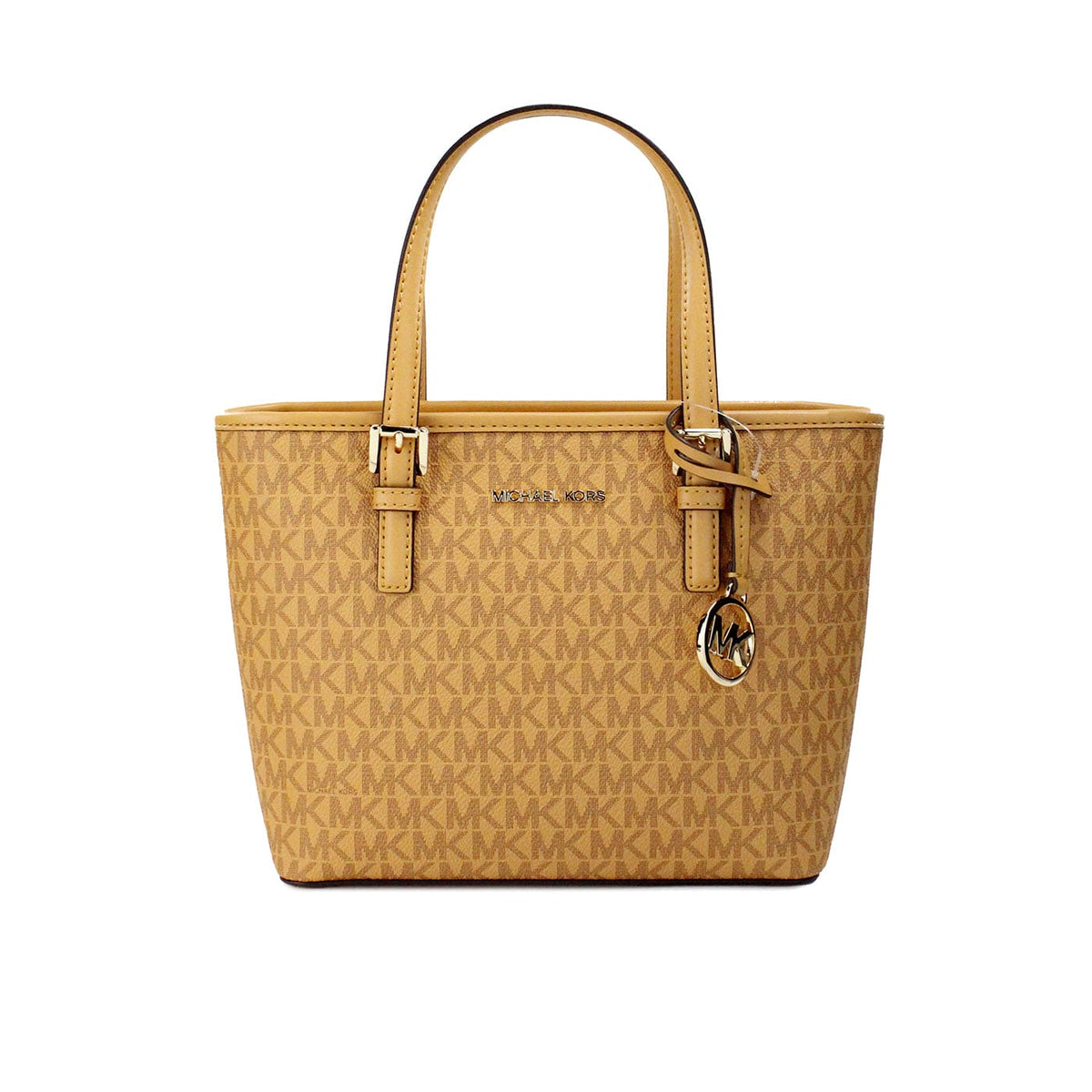 Sac fourre-tout Michael Kors Jet Set Cider en cuir PVC XS avec fermeture éclair sur le dessus