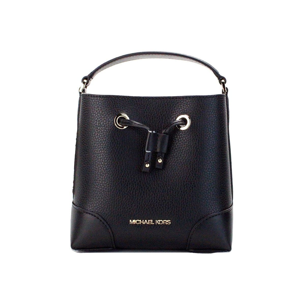 Sac à main Michael Kors Mercer en cuir grainé noir de petite taille