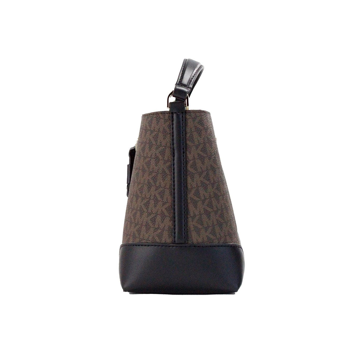 Bolso bandolera tipo cubo Michael Kors Mercer pequeño de piel con diseño exclusivo en marrón y negro