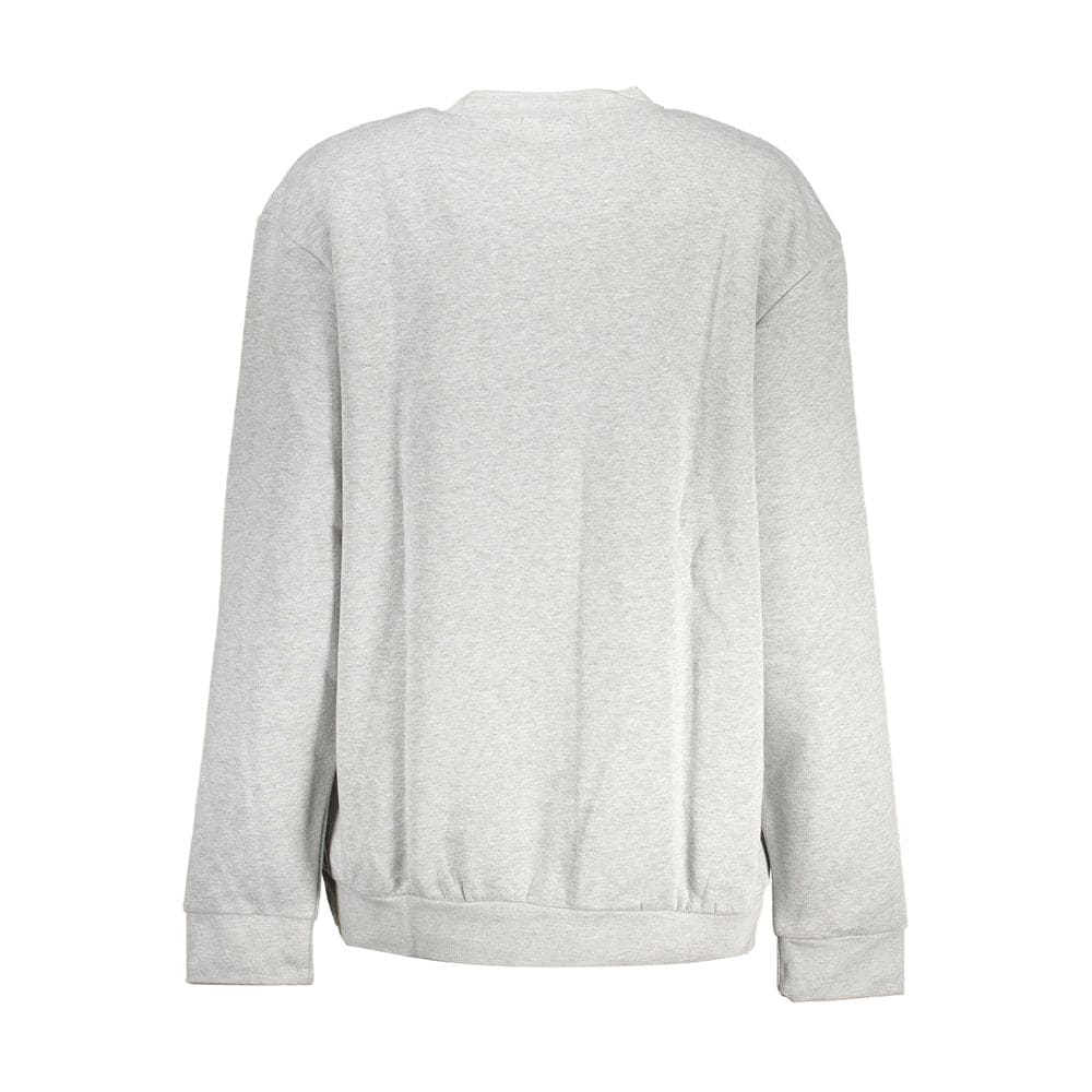 Sweat-shirt ras du cou brodé gris Cavalli Class Chic