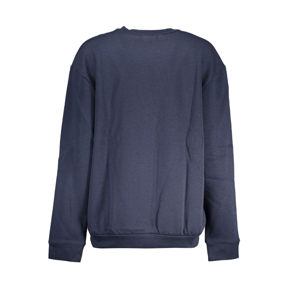 Sudadera elegante de cuello redondo de polar azul de Cavalli Class