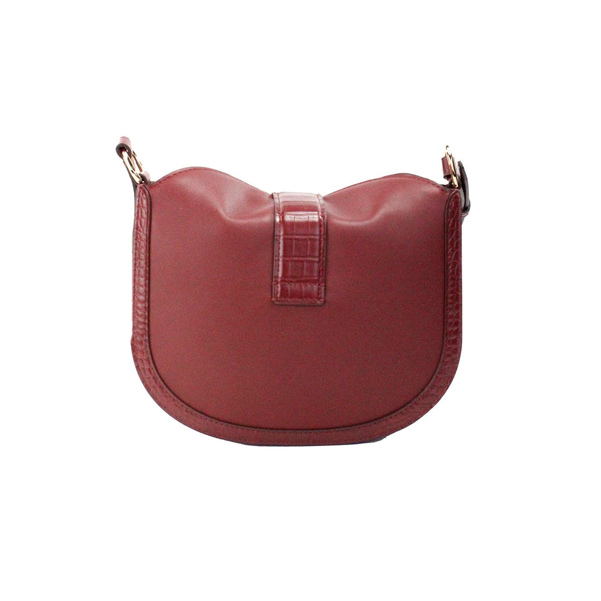 Sac à bandoulière pliable en cuir cerise foncé Michael Kors Gabby Small