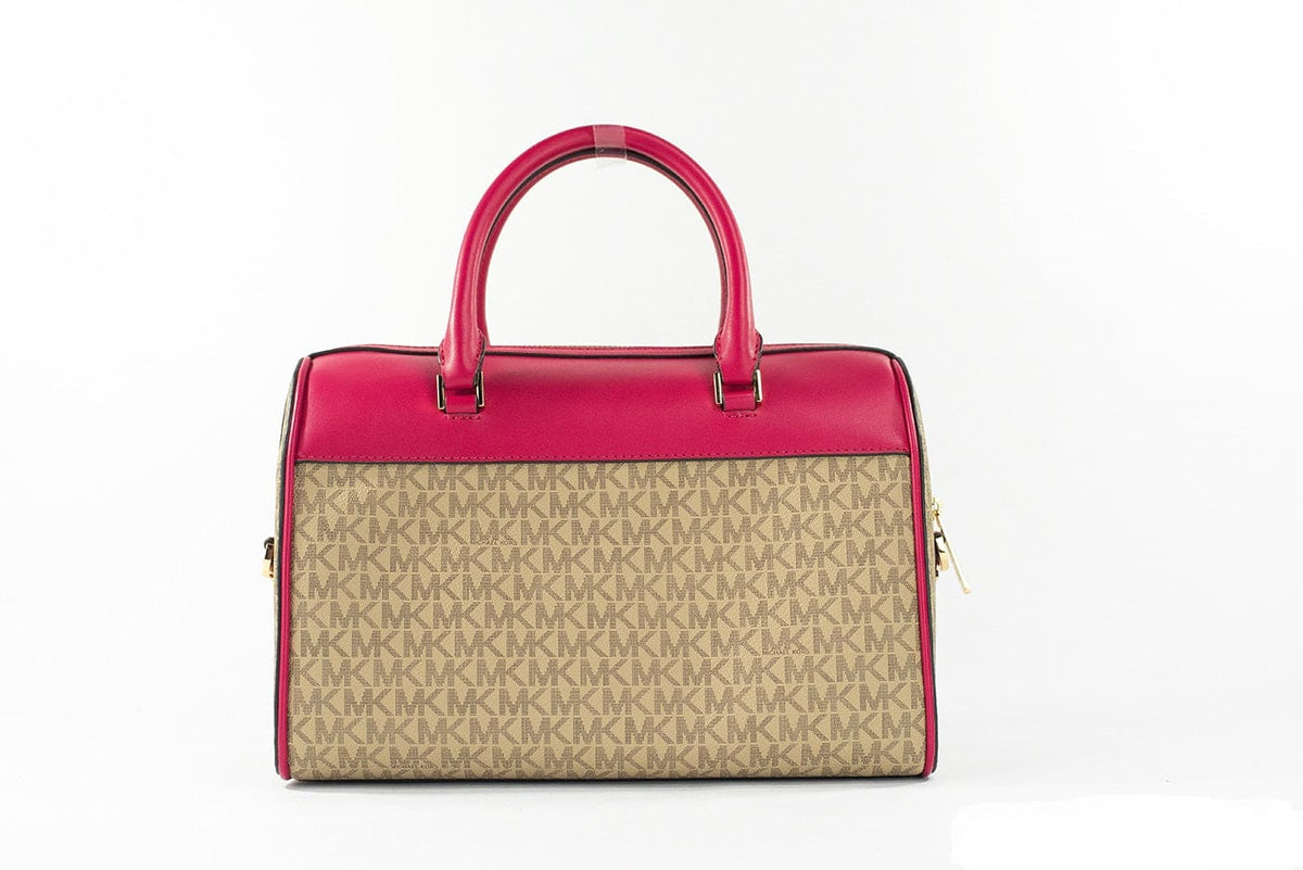 Sac à main Michael Kors Travel Medium Carmine Pink Signature en PVC