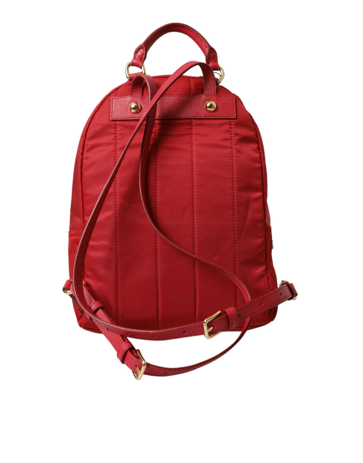 Mochila roja adornada con detalles dorados de Dolce &amp; Gabbana