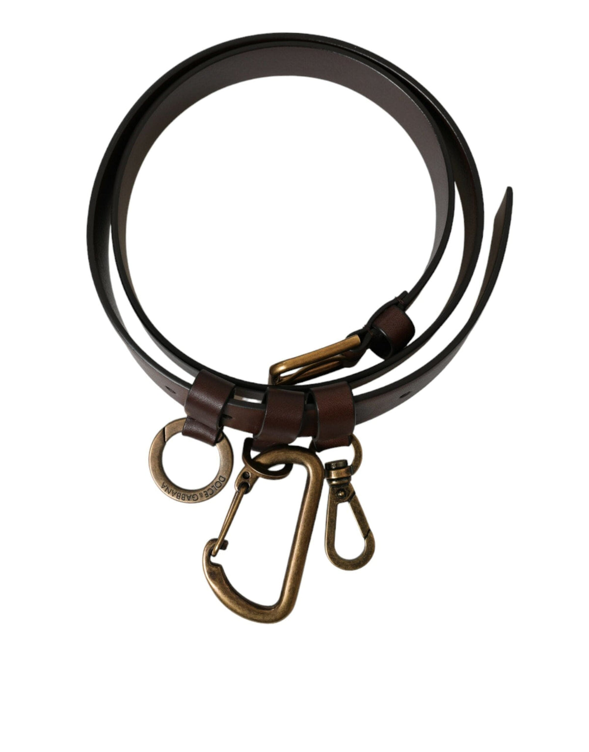 Ceinture élégante en cuir de veau marron Dolce &amp; Gabbana - Accessoire intemporel