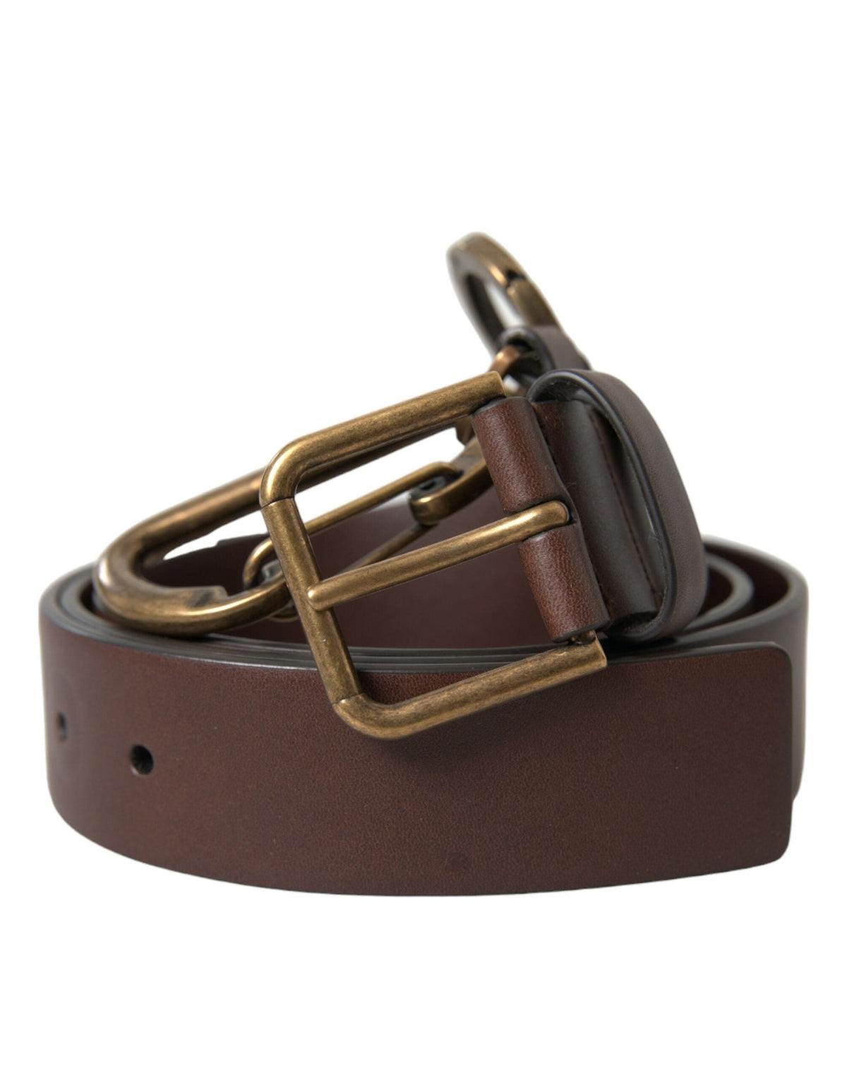 Ceinture élégante en cuir de veau Dolce &amp; Gabbana avec fermeture à boucle en métal