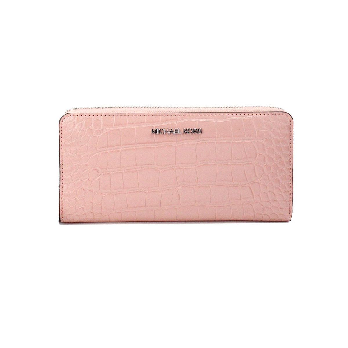 Portefeuille continental Michael Kors Jet Set Large en cuir à imprimé animal rose