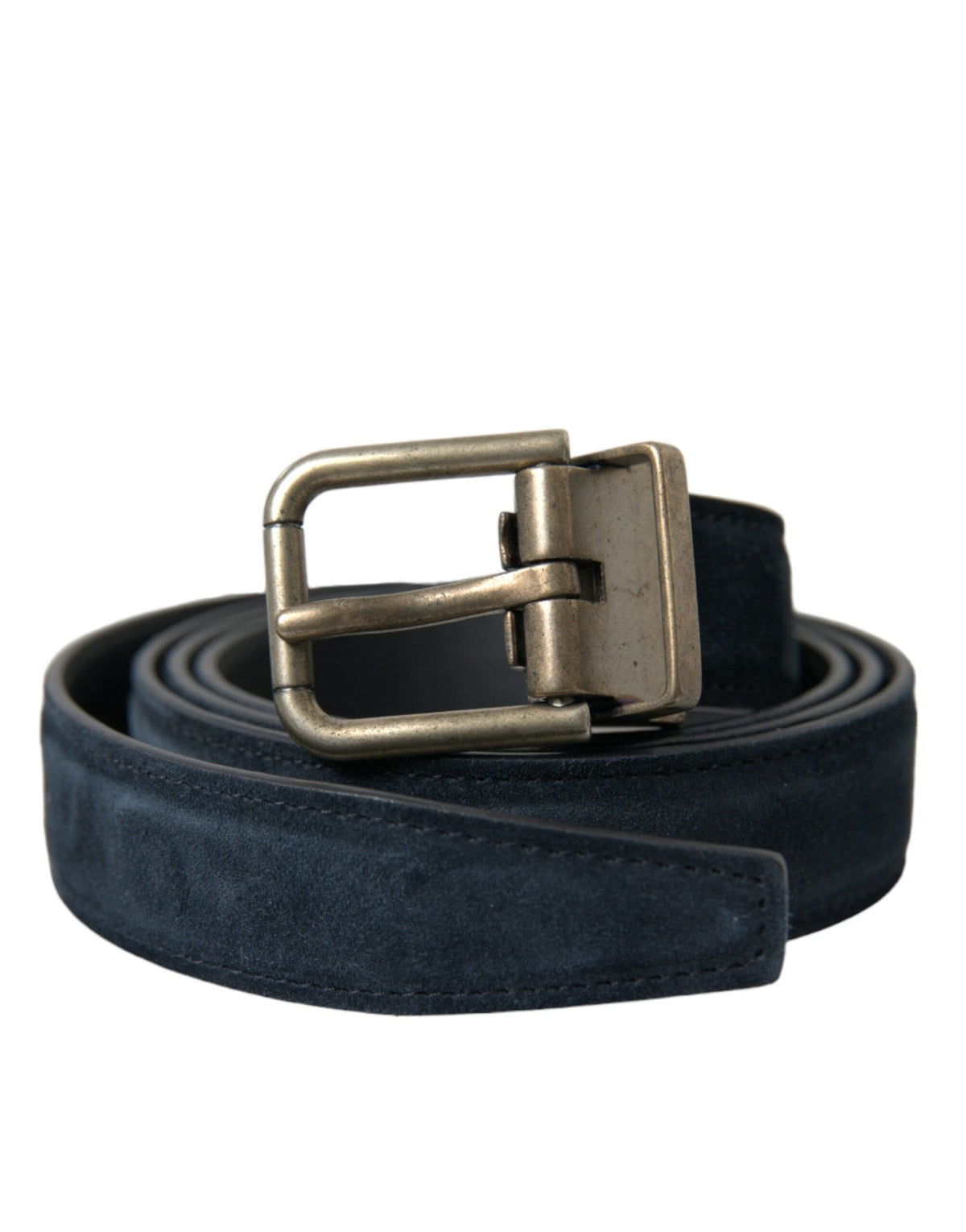 Ceinture élégante en cuir bleu Dolce &amp; Gabbana avec boucle en métal