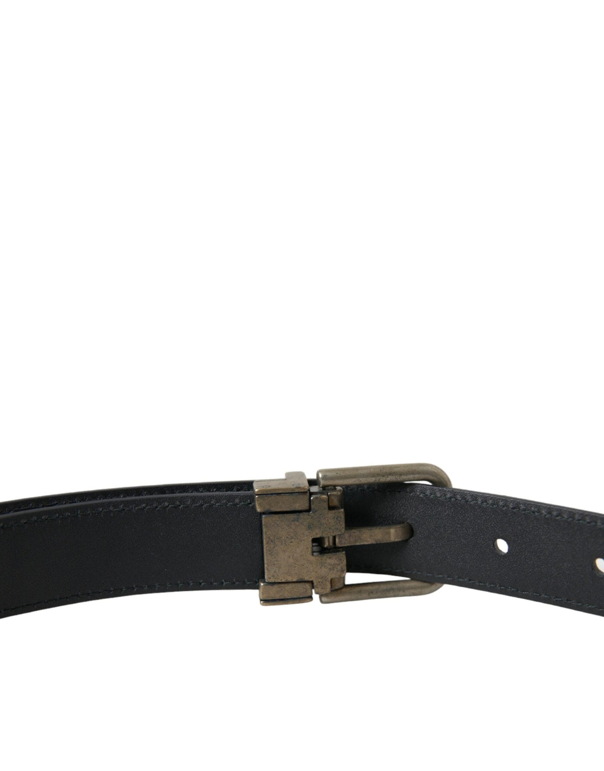 Ceinture élégante en cuir bleu Dolce &amp; Gabbana avec boucle en métal