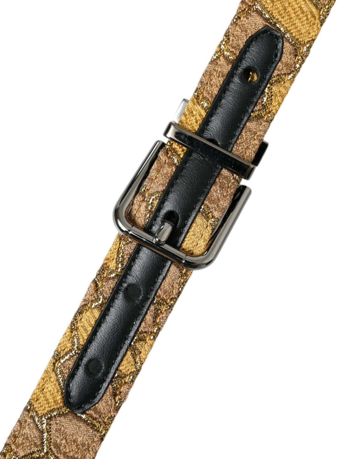 Ceinture élégante en cuir doré Dolce &amp; Gabbana