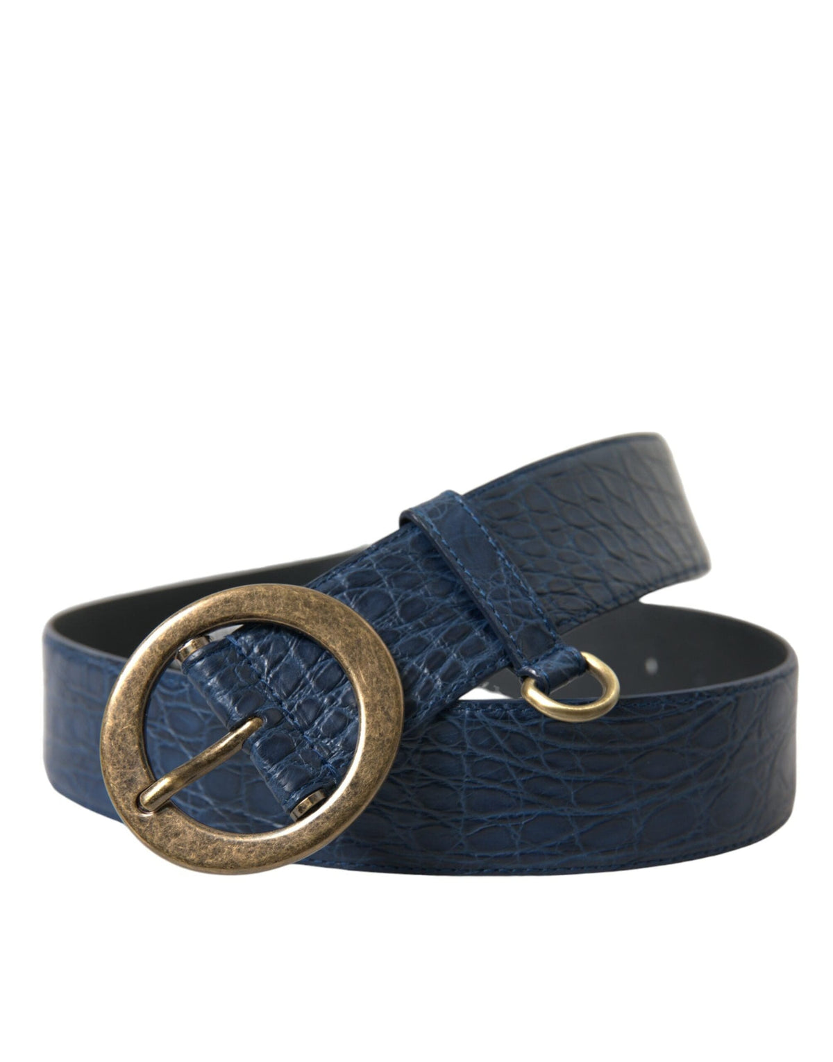 Ceinture élégante en cuir italien Dolce &amp; Gabbana avec boucle en métal