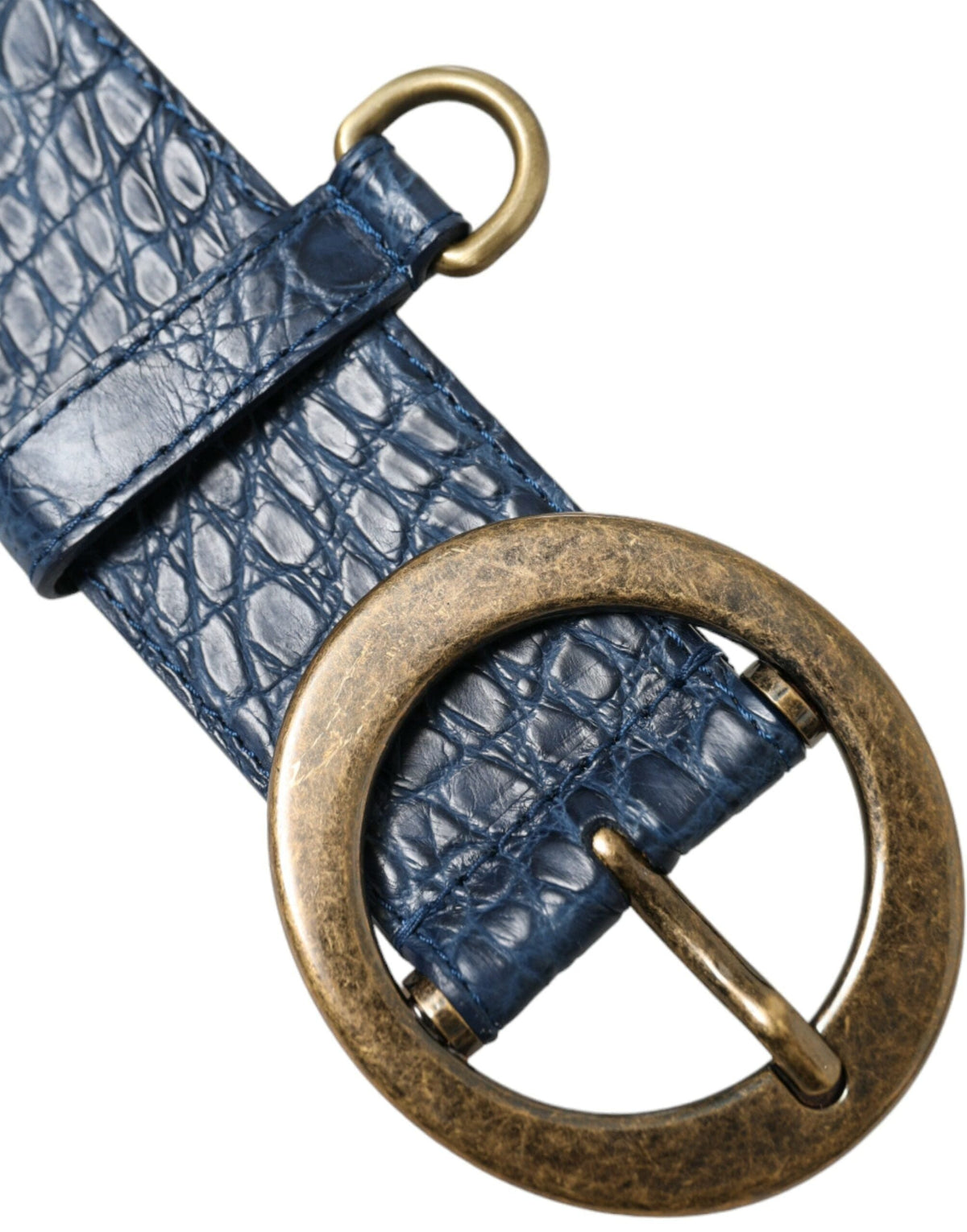 Ceinture élégante en cuir italien Dolce &amp; Gabbana avec boucle en métal