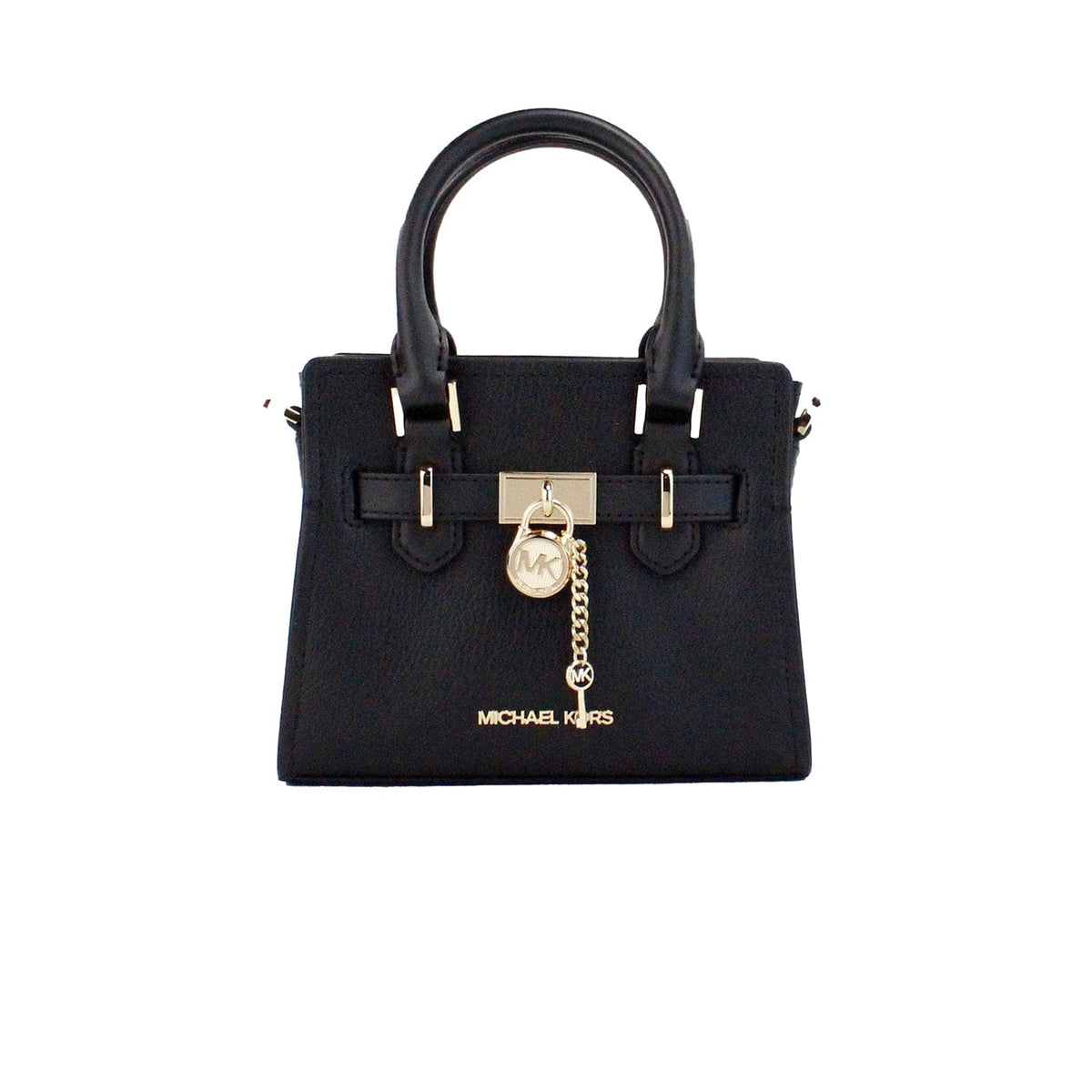 Sac à main Michael Kors Hamilton XS en cuir grainé noir de petite taille