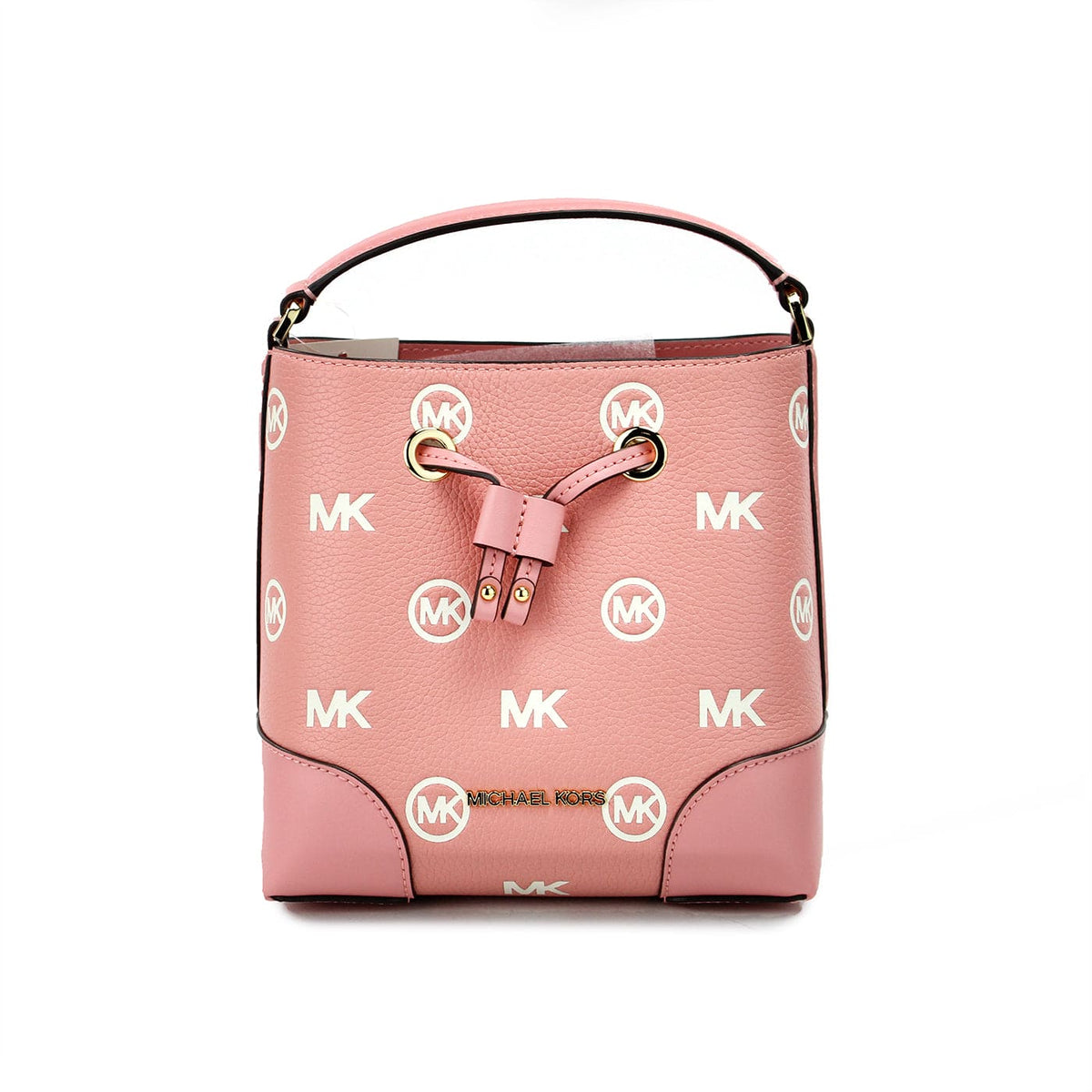 Bolso bandolera tipo cubo con cordón y relieve Primrose de Michael Kors Mercer Small