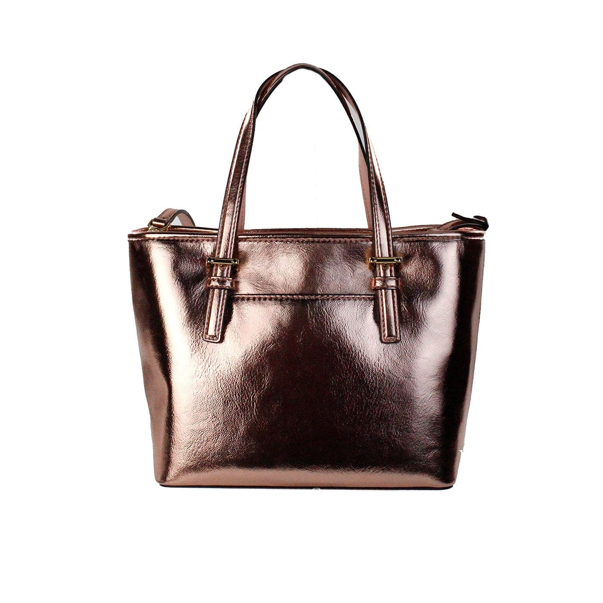 Sac fourre-tout à fermeture éclair sur le dessus Jet Set Primrose Metallic XS de Michael Kors