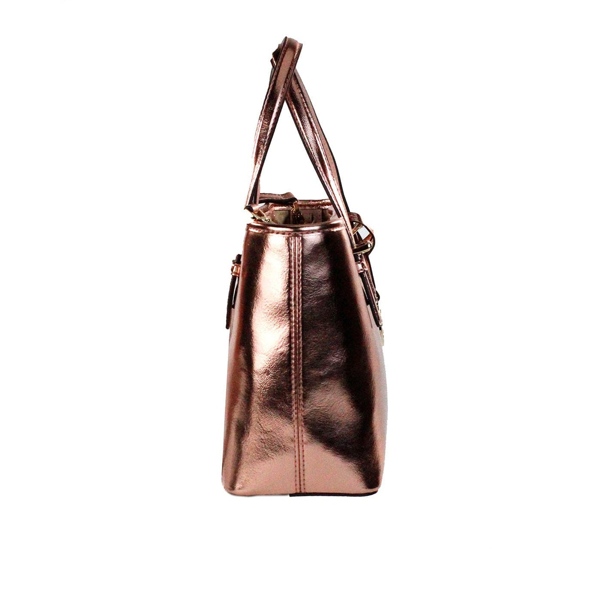 Sac fourre-tout à fermeture éclair sur le dessus Jet Set Primrose Metallic XS de Michael Kors