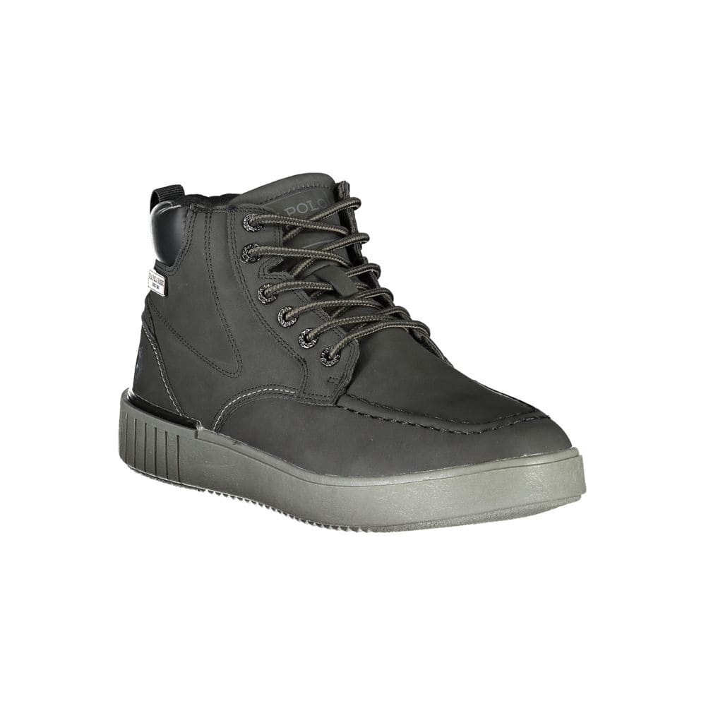 US POLO ASSN. Botas elegantes negras con cordones y detalles en contraste