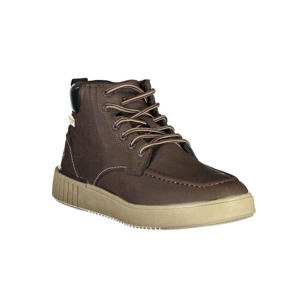 US POLO ASSN. Botas marrones con cordones y estilo ecuestre